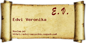 Edvi Veronika névjegykártya